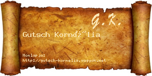 Gutsch Kornélia névjegykártya